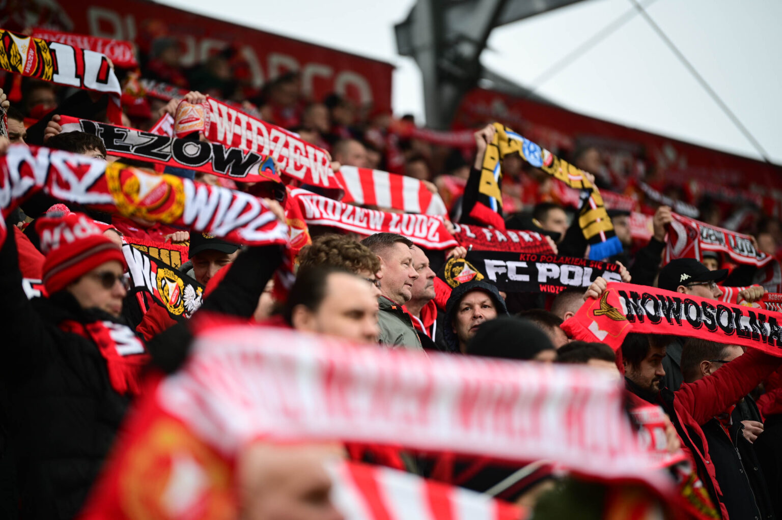 Kibice na meczu Widzew Łódź - Jagiellonia Białystok