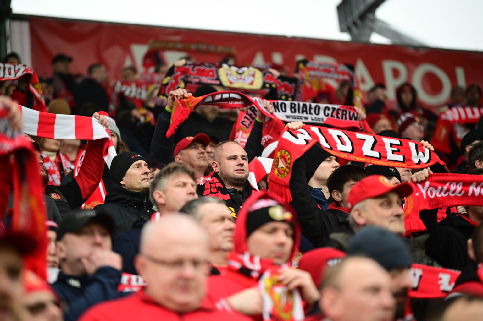 Kibice na meczu Widzew Łódź - Jagiellonia Białystok