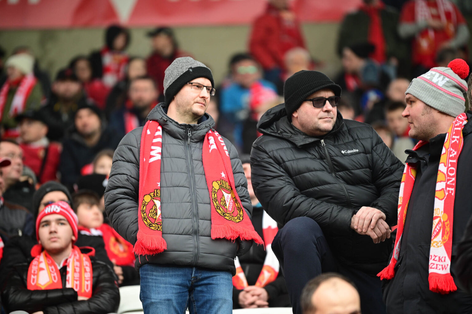 Kibice na meczu Widzew Łódź - Jagiellonia Białystok