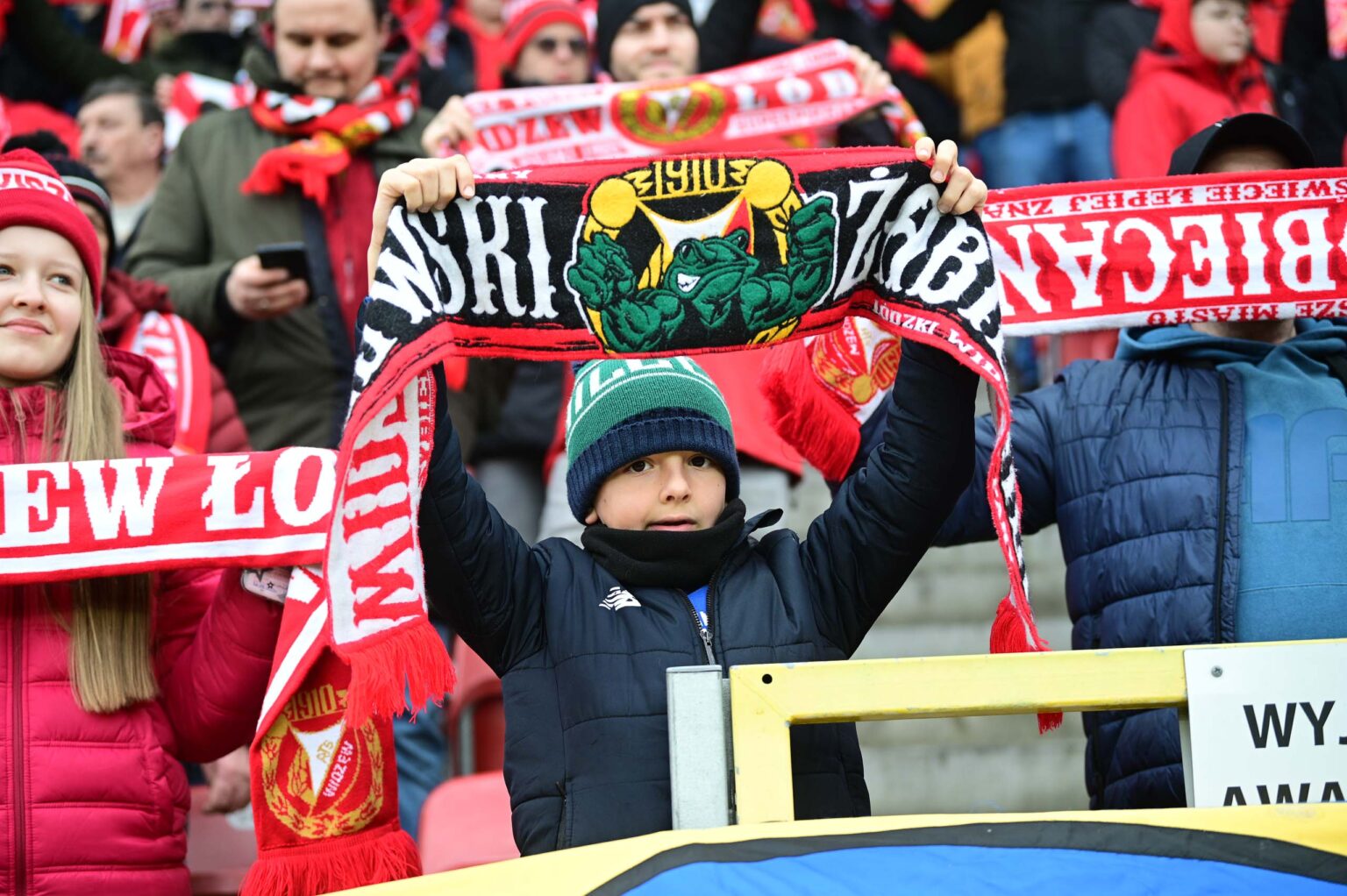 Kibice na meczu Widzew Łódź - Jagiellonia Białystok