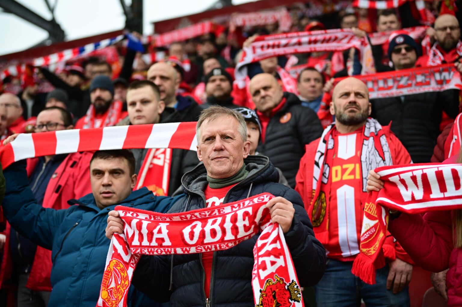 Kibice na meczu Widzew Łódź - Jagiellonia Białystok