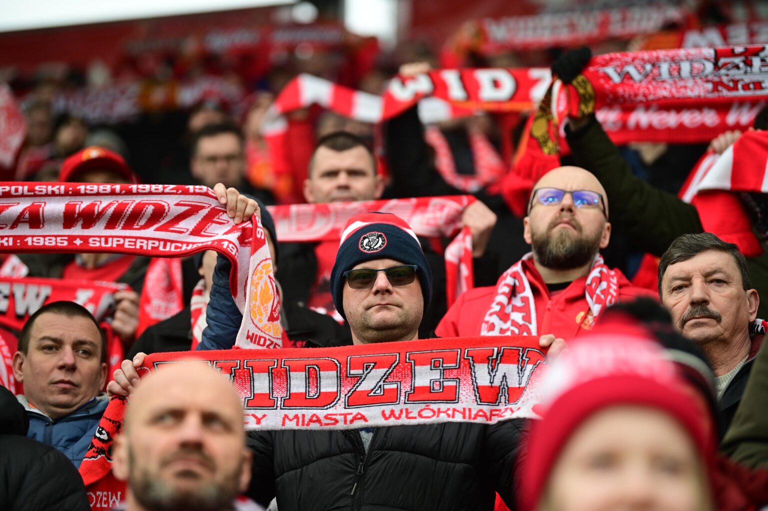 Kibice na meczu Widzew Łódź - Jagiellonia Białystok