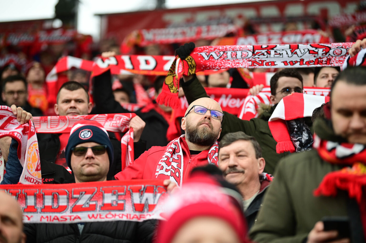 Kibice na meczu Widzew Łódź - Jagiellonia Białystok