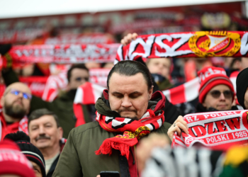 Kibice na meczu Widzew Łódź – Jagiellonia Białystok | 2024-02-11