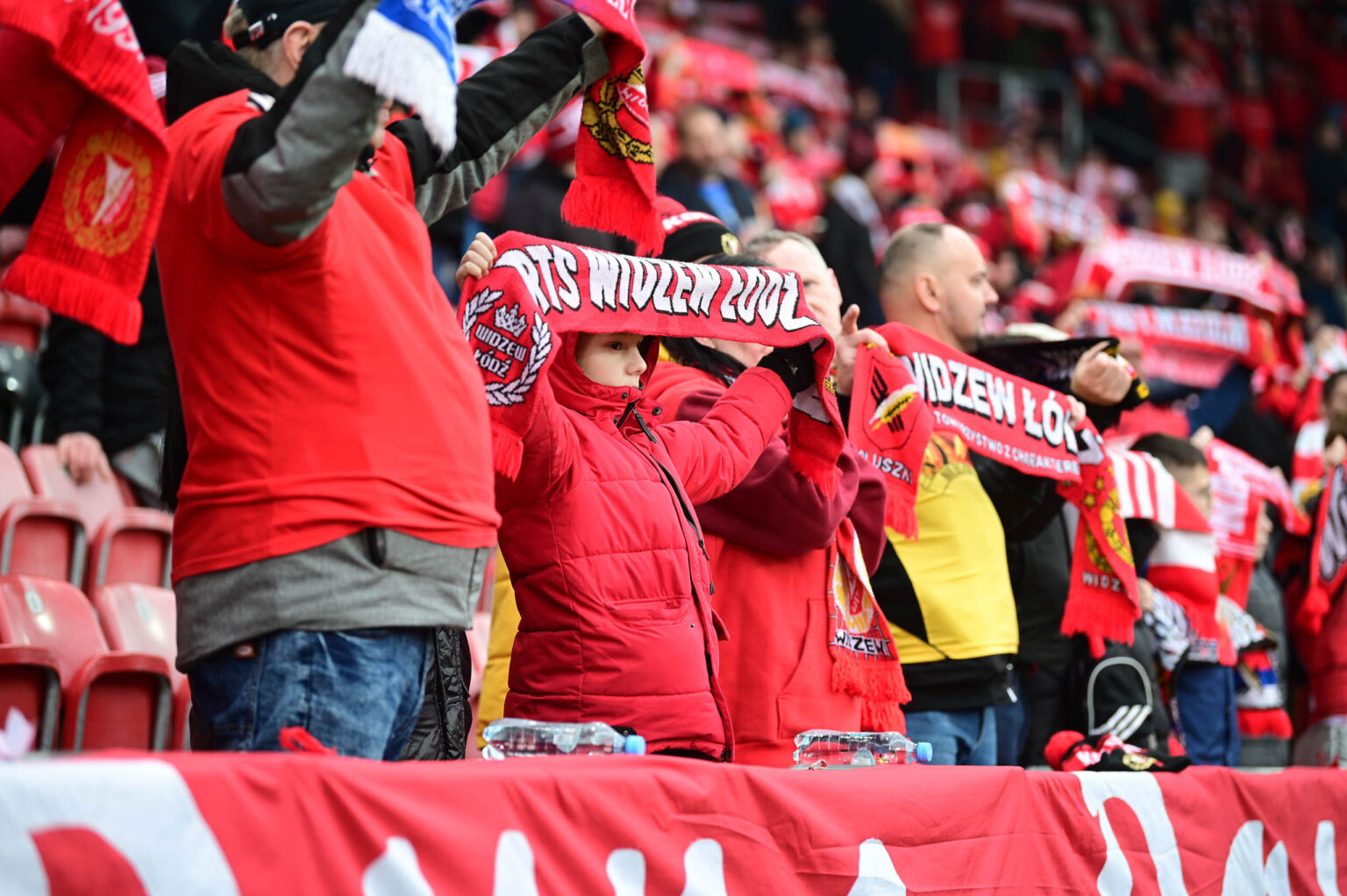 Kibice na meczu Widzew Łódź - Jagiellonia Białystok