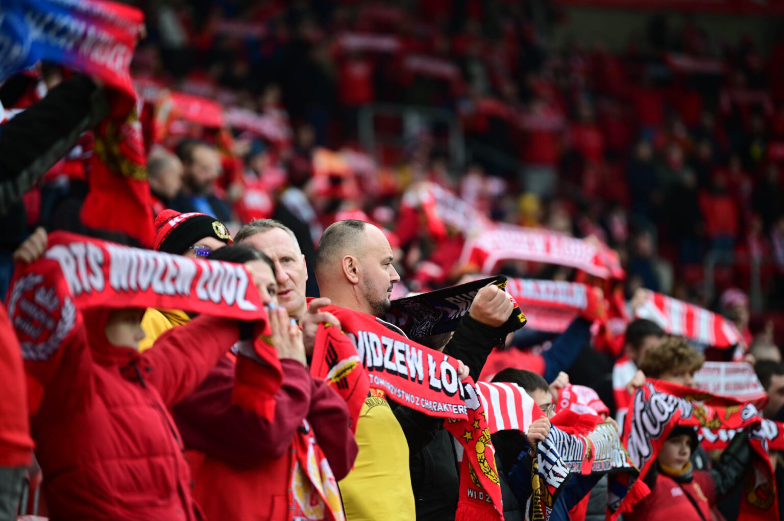 Kibice na meczu Widzew Łódź - Jagiellonia Białystok