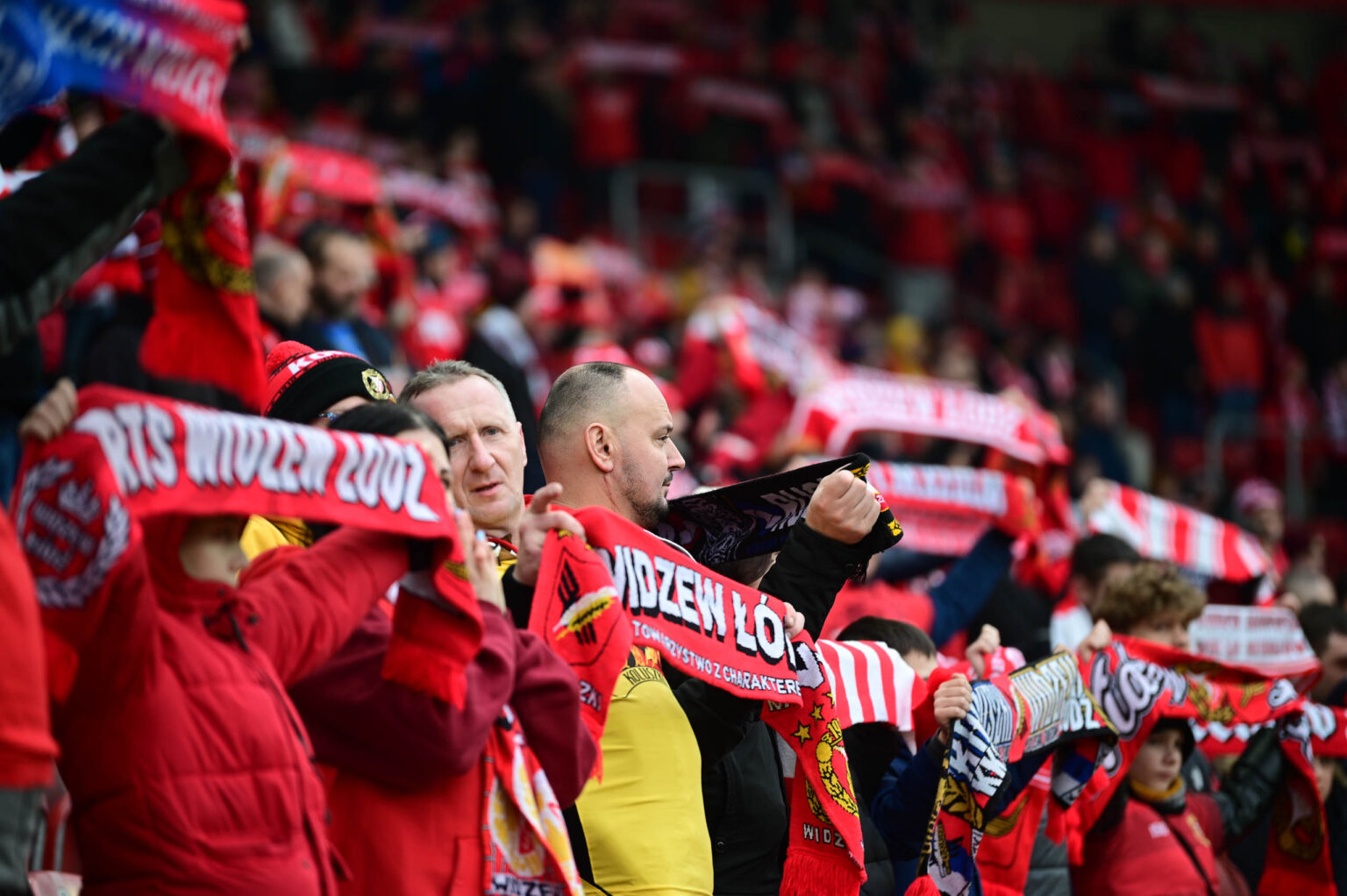 Kibice na meczu Widzew Łódź - Jagiellonia Białystok