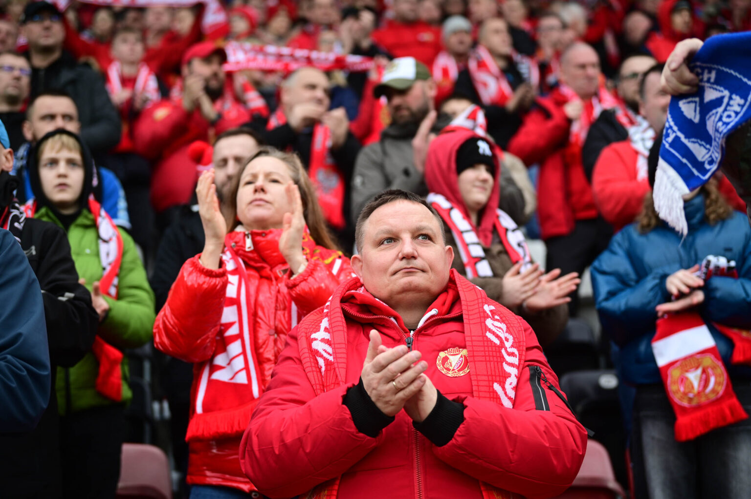 Kibice na meczu Widzew Łódź - Jagiellonia Białystok