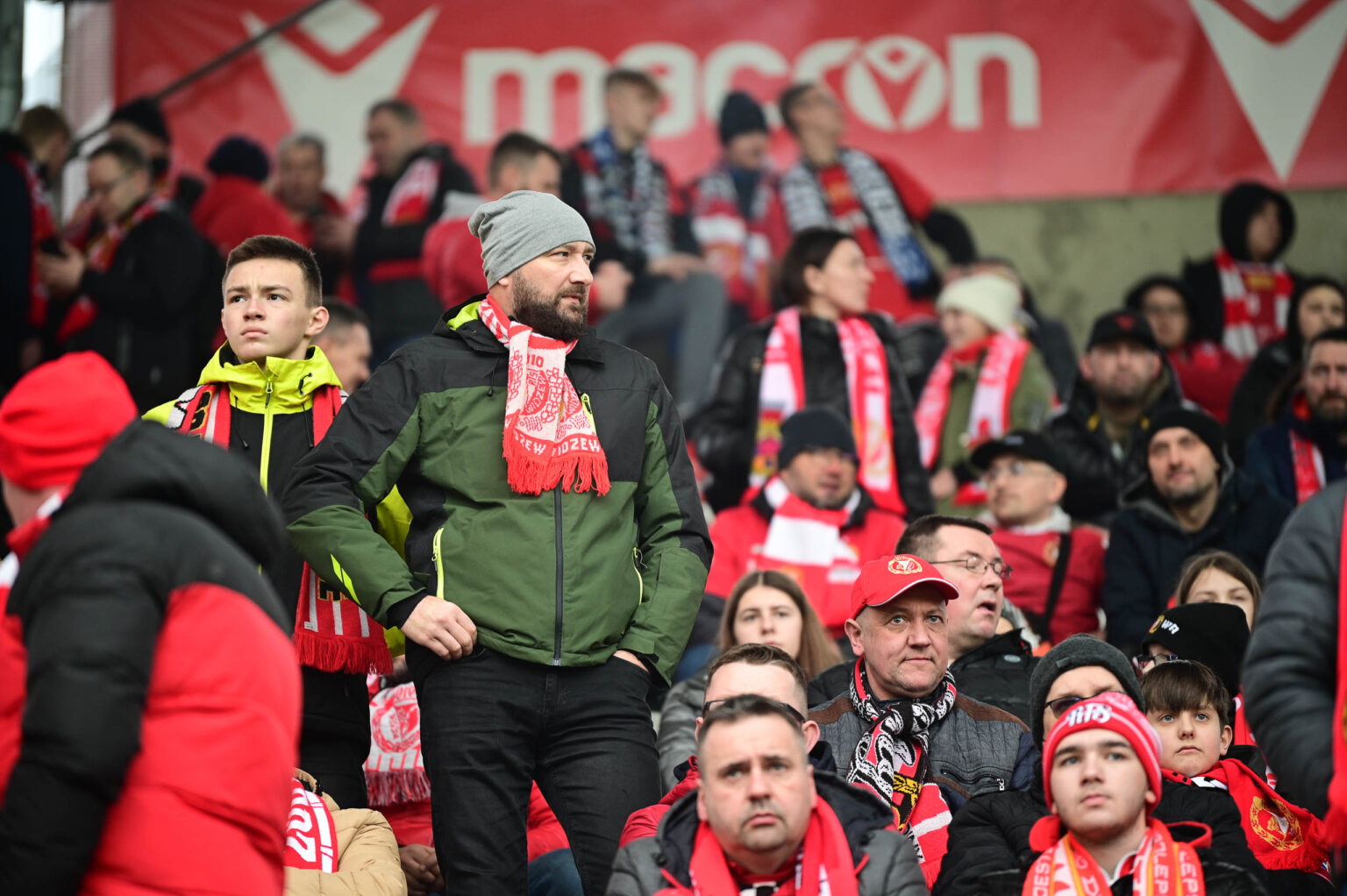 Kibice na meczu Widzew Łódź - Jagiellonia Białystok