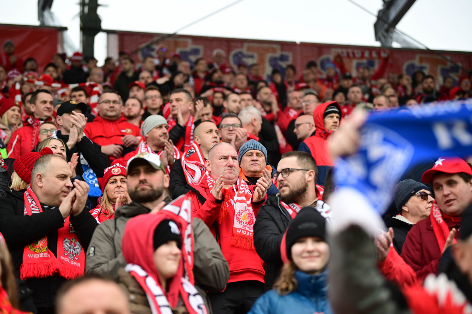 Kibice na meczu Widzew Łódź - Jagiellonia Białystok