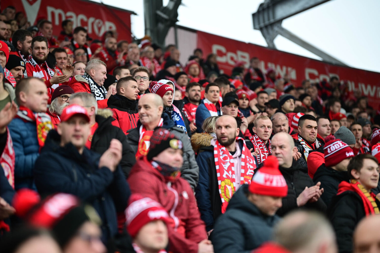 Kibice na meczu Widzew Łódź - Jagiellonia Białystok