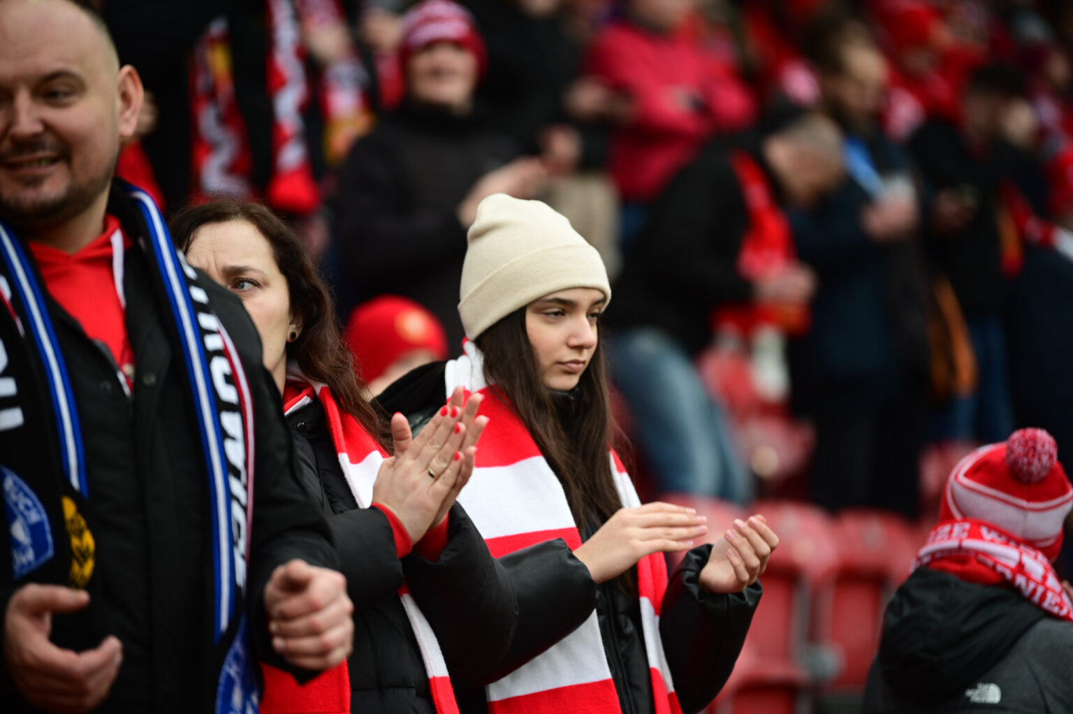 Kibice na meczu Widzew Łódź - Jagiellonia Białystok