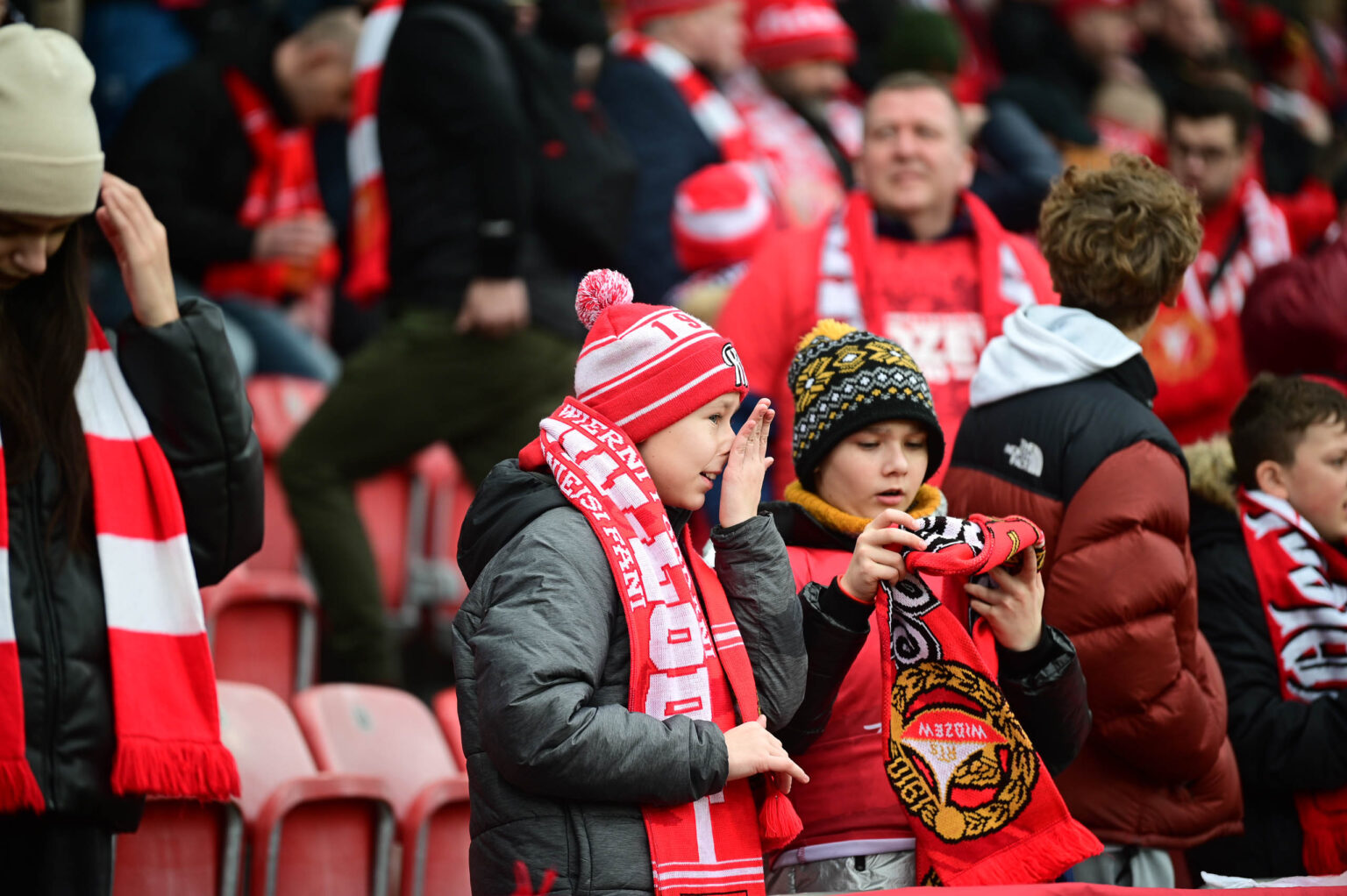 Kibice na meczu Widzew Łódź - Jagiellonia Białystok