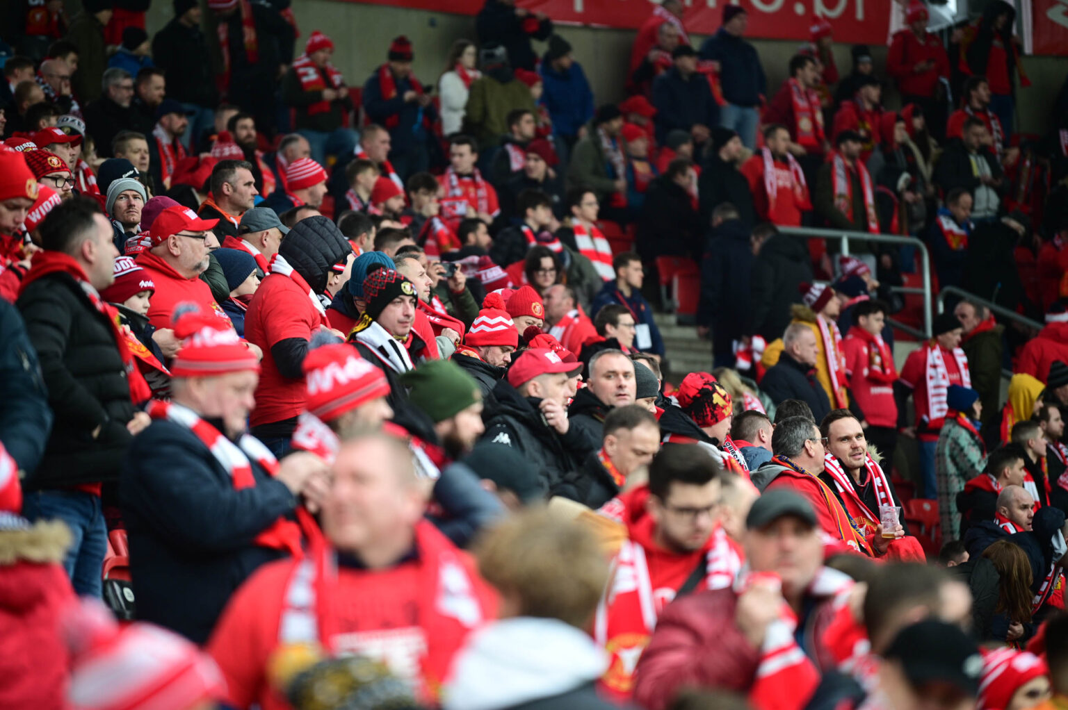 Kibice na meczu Widzew Łódź - Jagiellonia Białystok