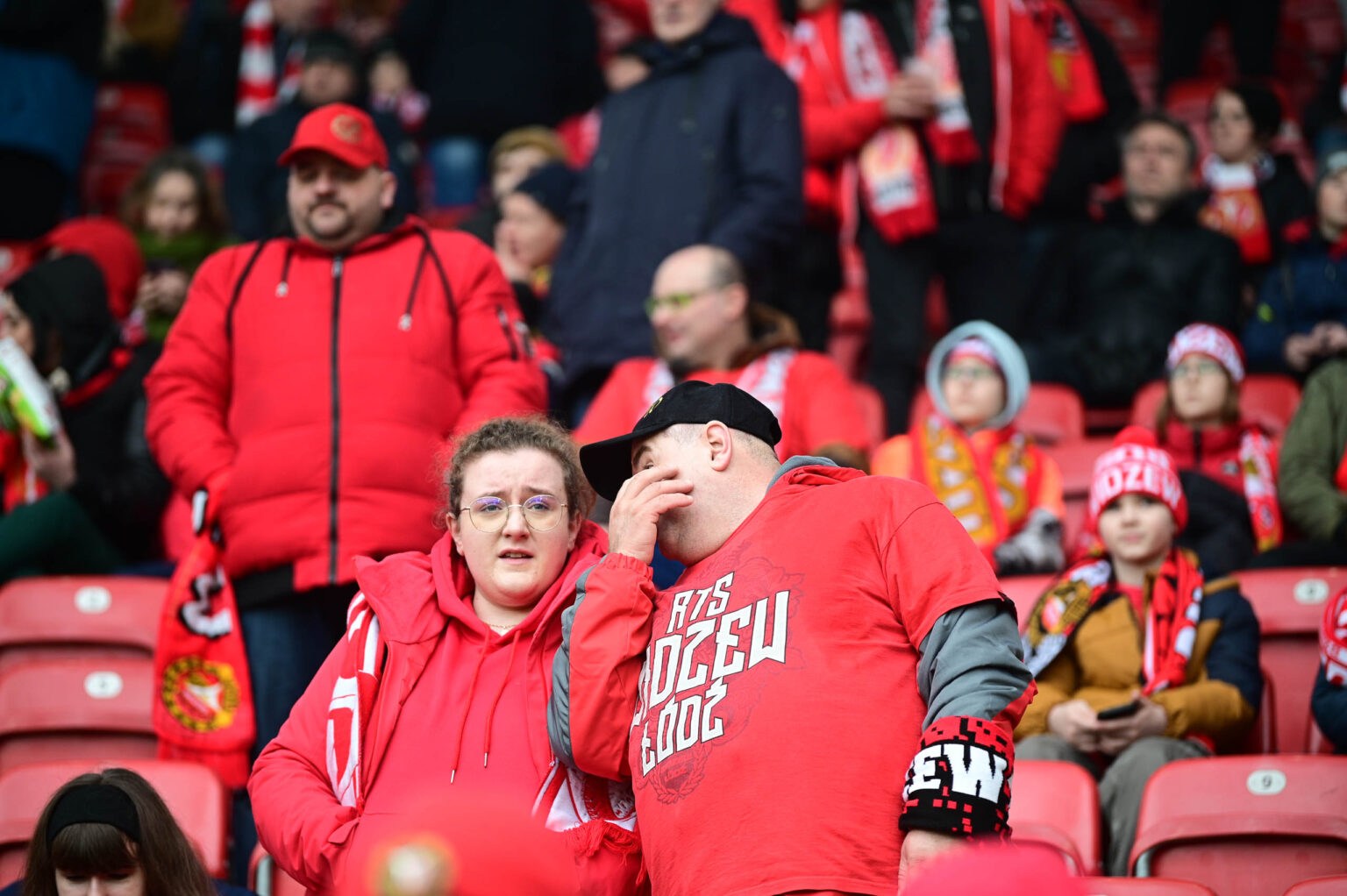 Kibice na meczu Widzew Łódź - Jagiellonia Białystok