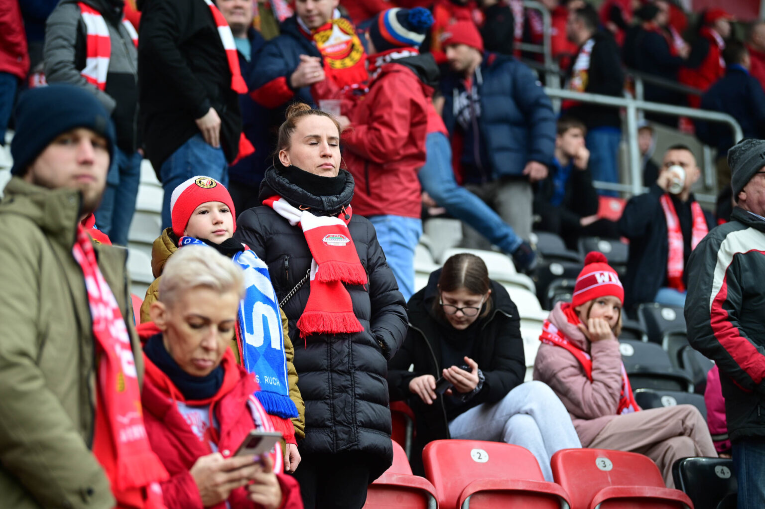 Kibice na meczu Widzew Łódź - Jagiellonia Białystok