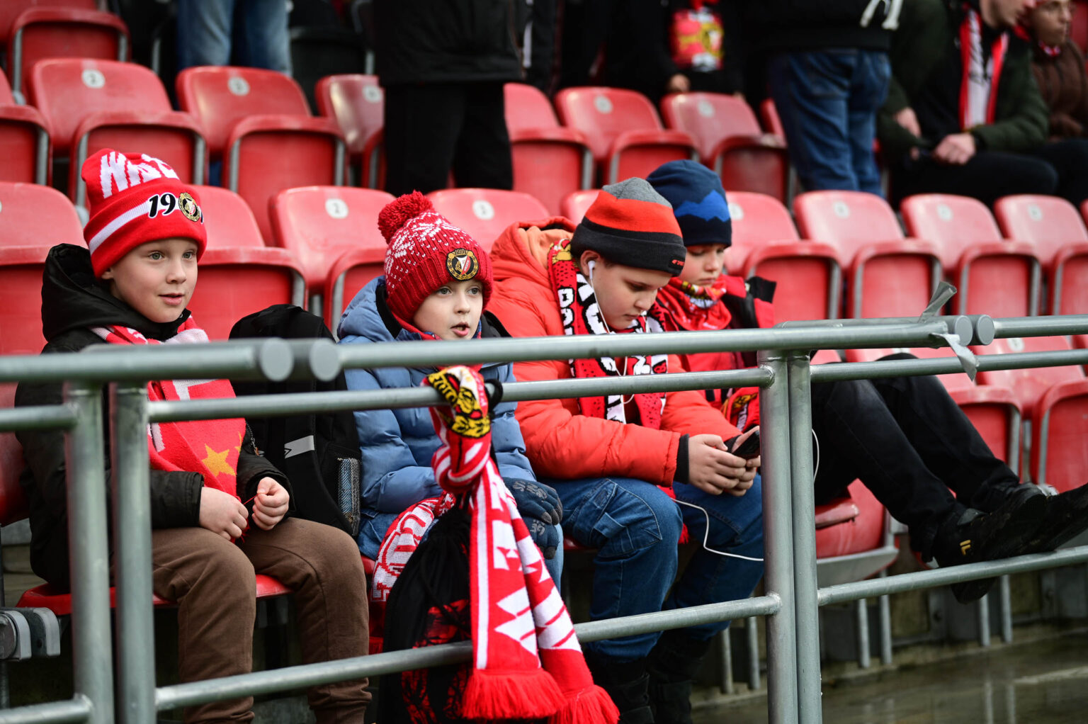 Kibice na meczu Widzew Łódź - Jagiellonia Białystok