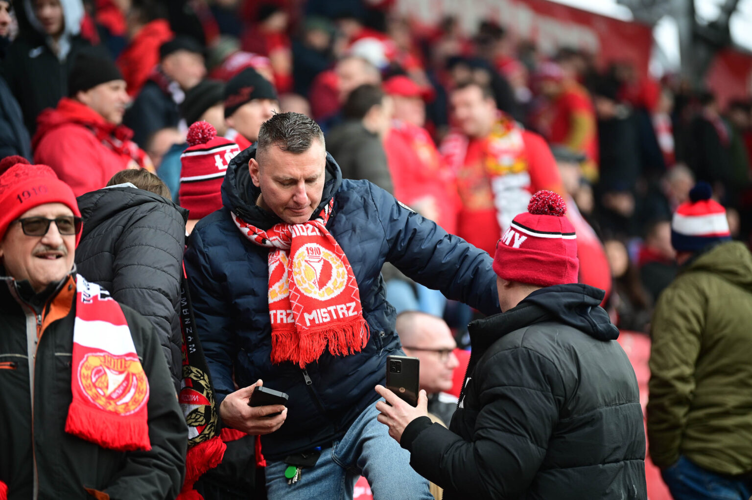 Kibice na meczu Widzew Łódź - Jagiellonia Białystok