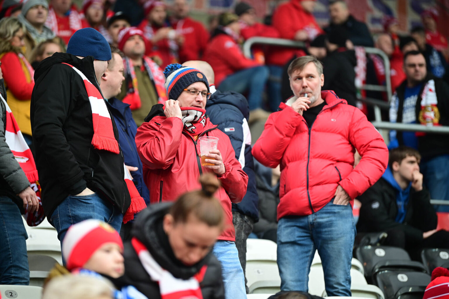 Kibice na meczu Widzew Łódź - Jagiellonia Białystok