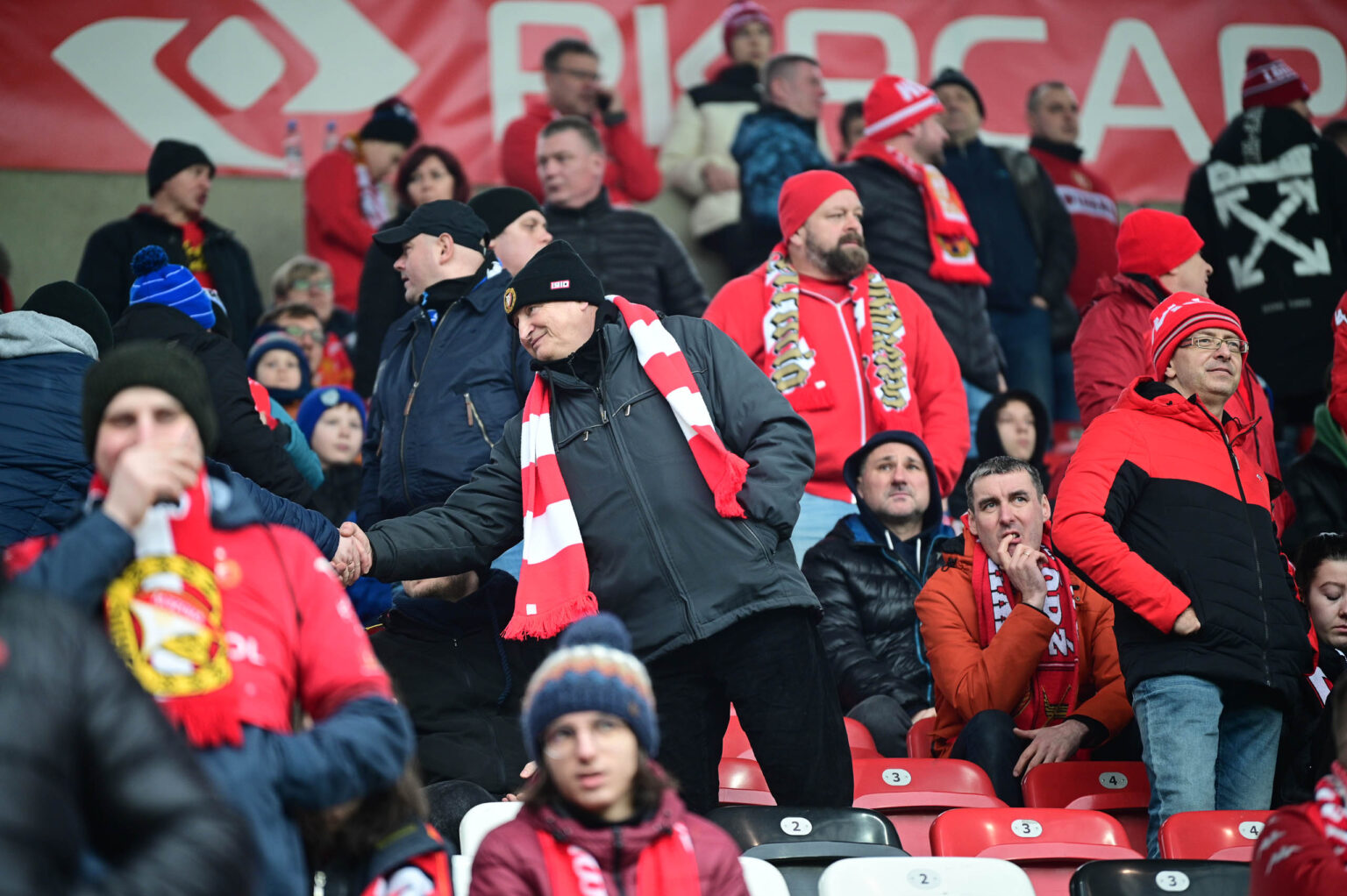 Kibice na meczu Widzew Łódź - Jagiellonia Białystok