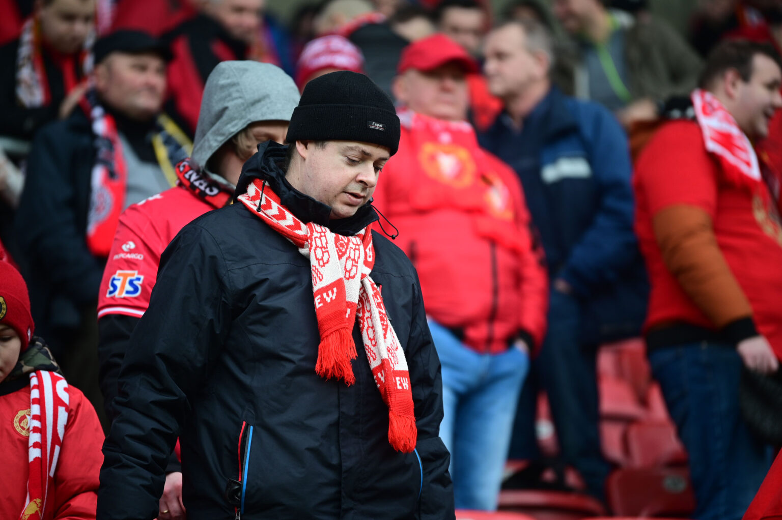 Kibice na meczu Widzew Łódź - Jagiellonia Białystok