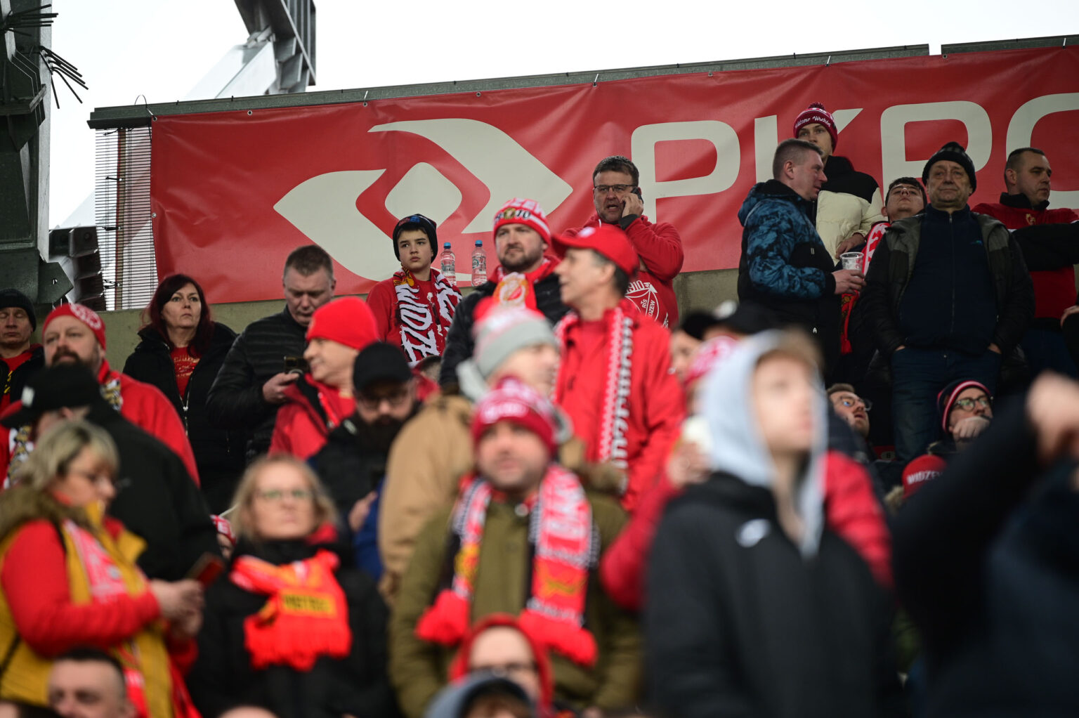Kibice na meczu Widzew Łódź - Jagiellonia Białystok