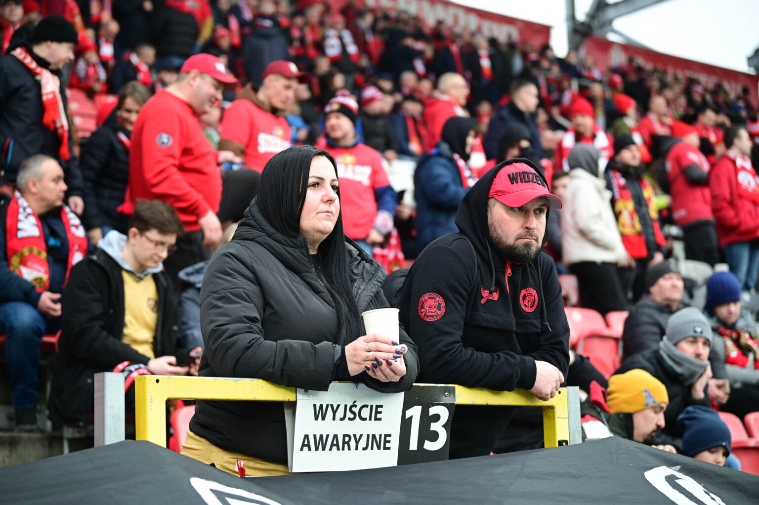 Kibice na meczu Widzew Łódź - Jagiellonia Białystok