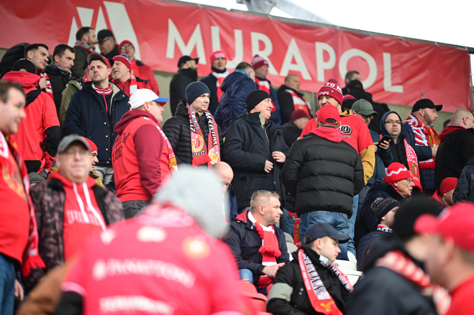 Kibice na meczu Widzew Łódź - Jagiellonia Białystok