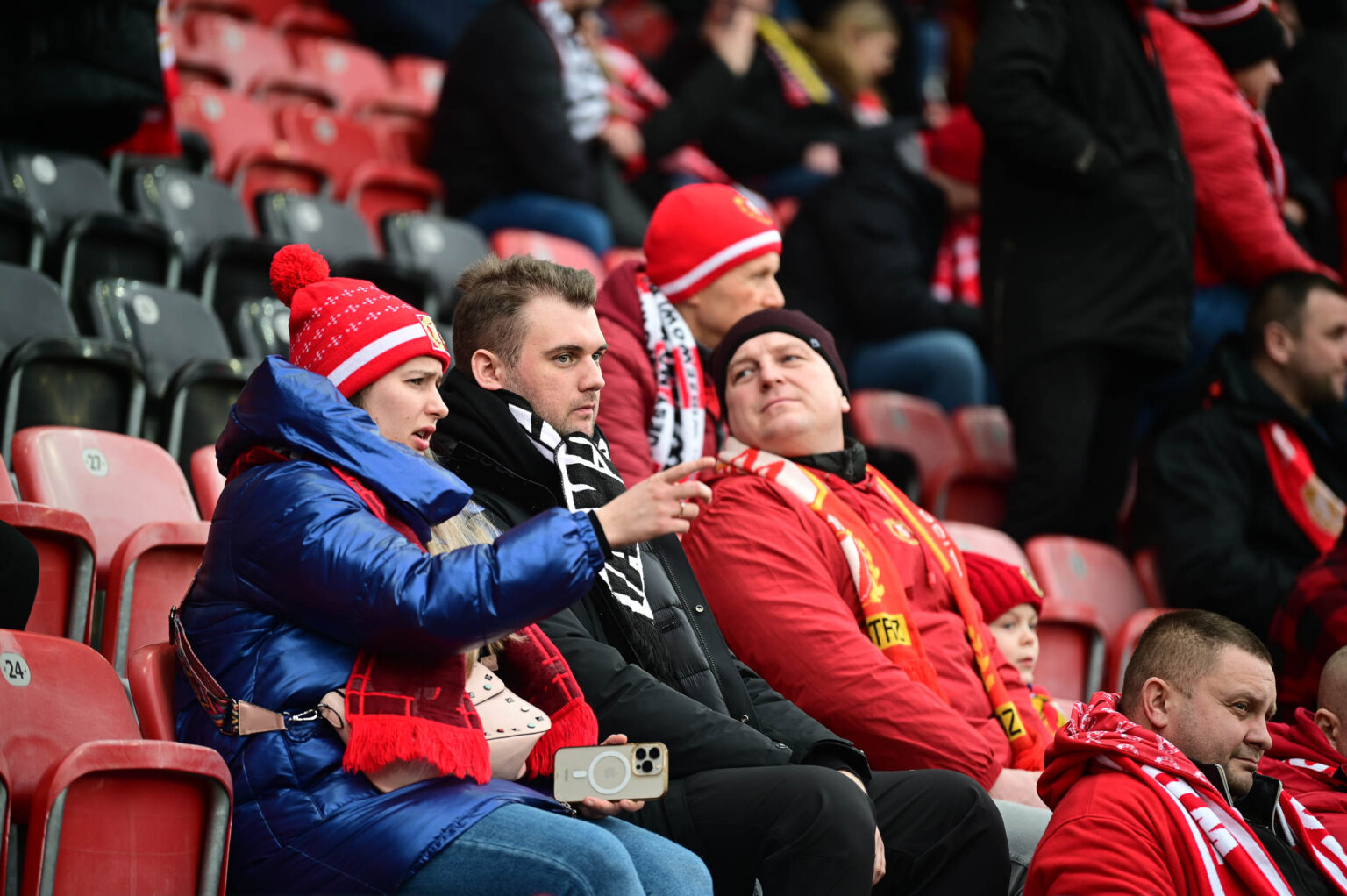 Kibice na meczu Widzew Łódź - Jagiellonia Białystok
