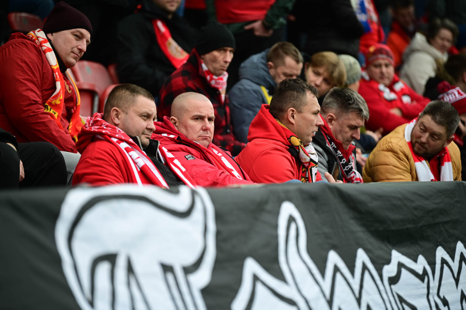 Kibice na meczu Widzew Łódź - Jagiellonia Białystok