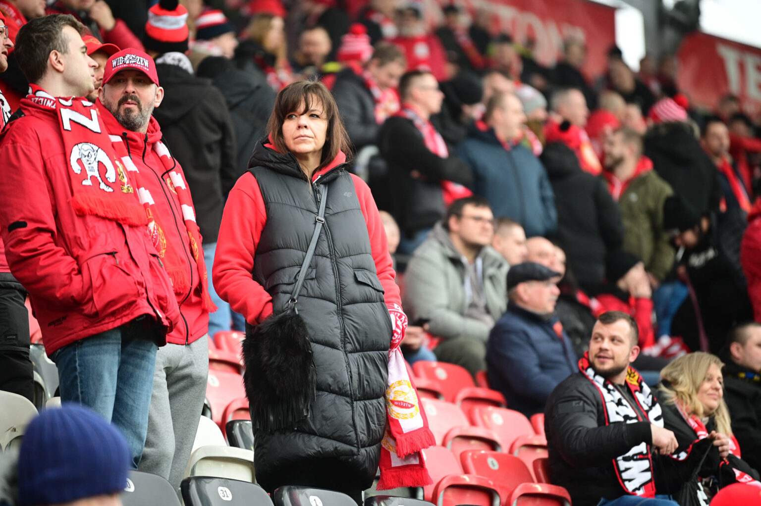 Kibice na meczu Widzew Łódź - Jagiellonia Białystok