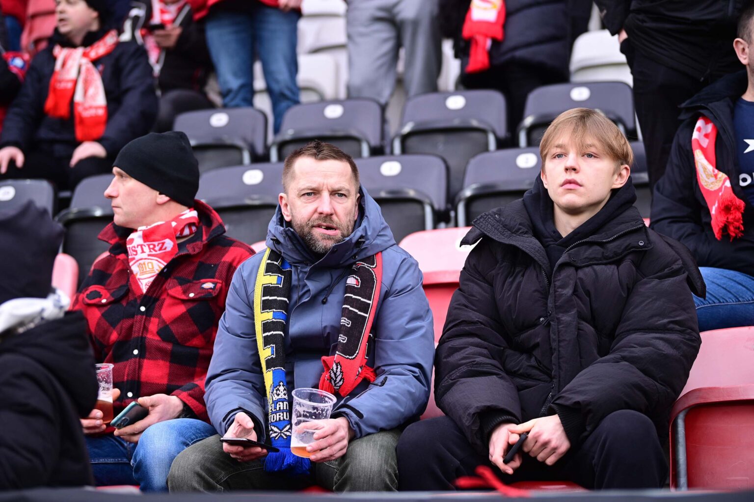 Kibice na meczu Widzew Łódź - Jagiellonia Białystok