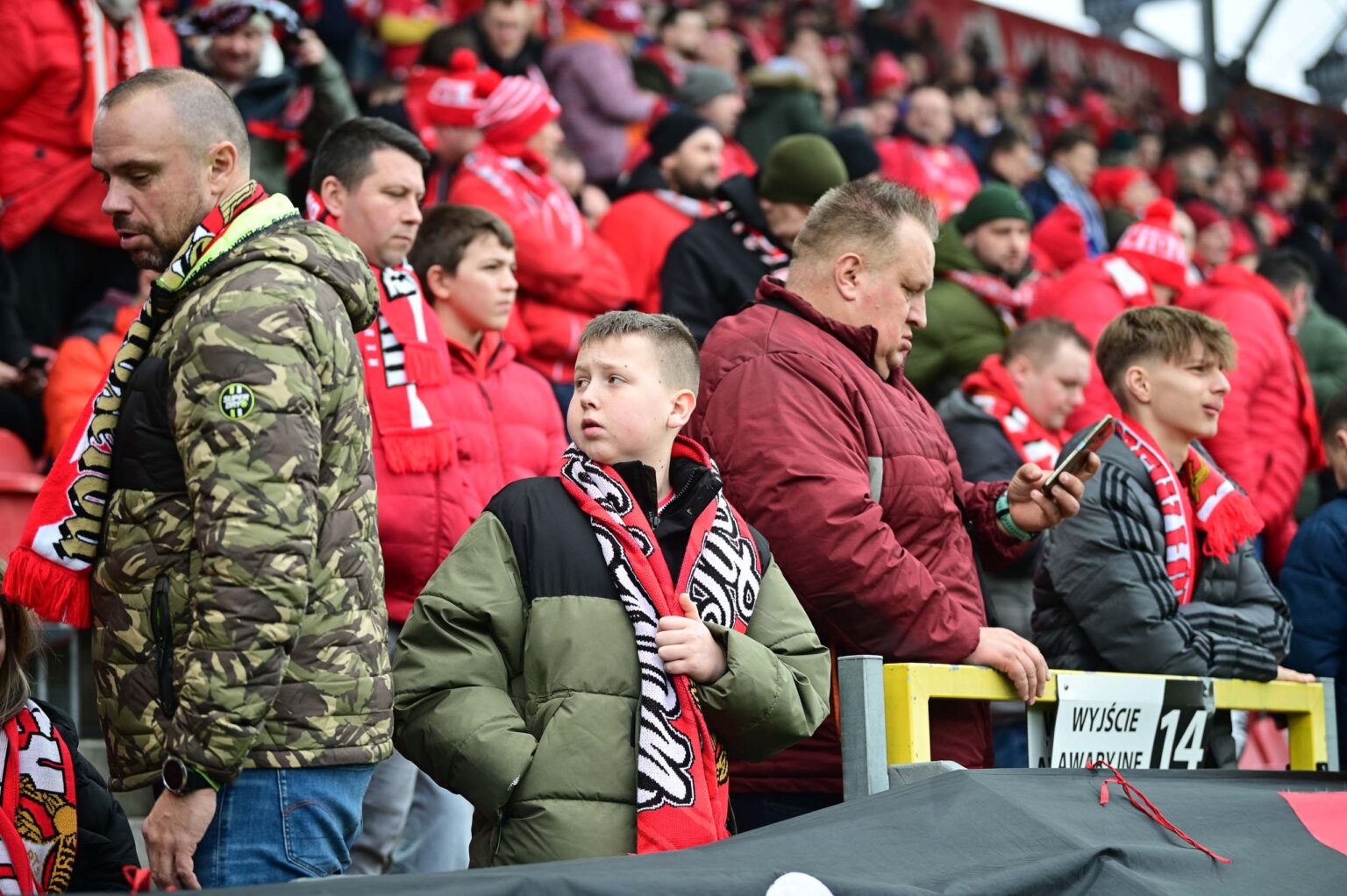 Kibice na meczu Widzew Łódź - Jagiellonia Białystok