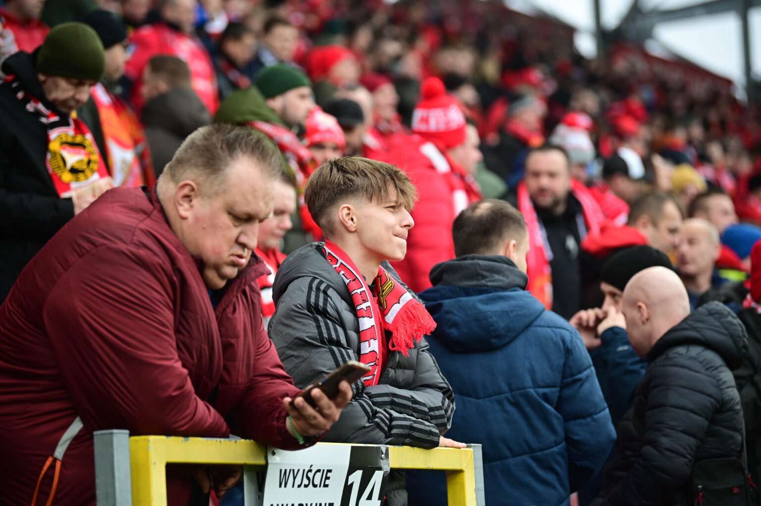 Kibice na meczu Widzew Łódź - Jagiellonia Białystok