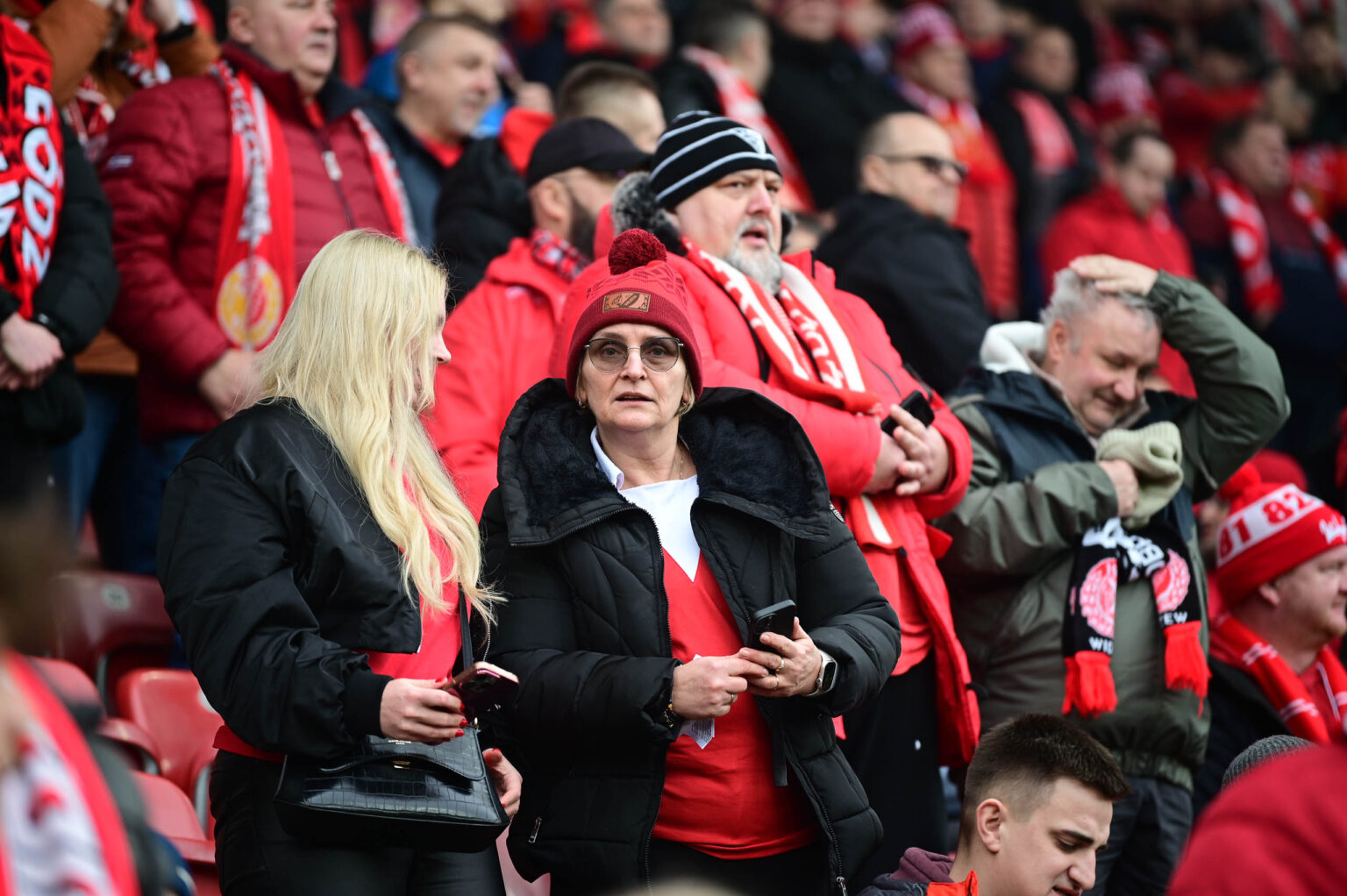Kibice na meczu Widzew Łódź - Jagiellonia Białystok