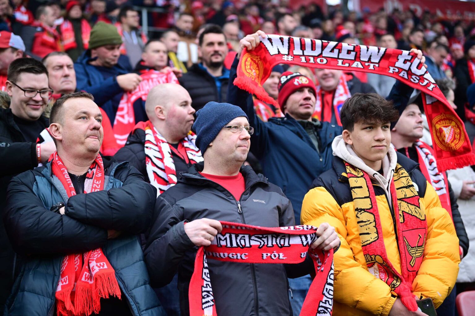 Kibice na meczu Widzew Łódź - Jagiellonia Białystok