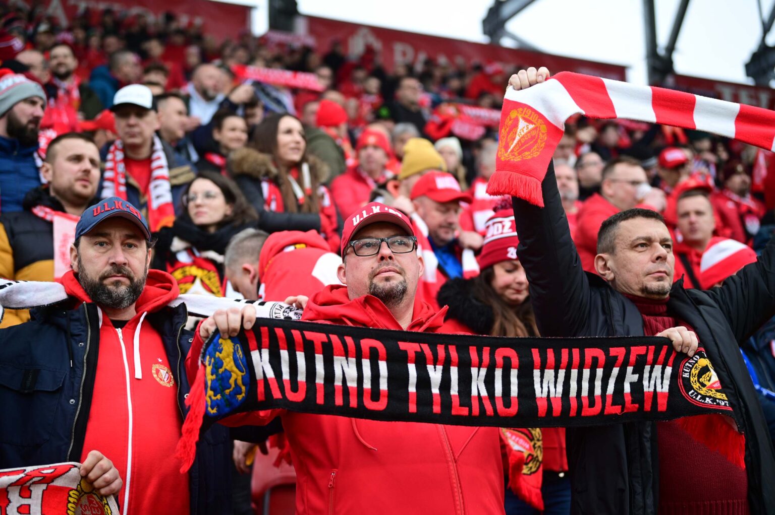 Kibice na meczu Widzew Łódź - Jagiellonia Białystok