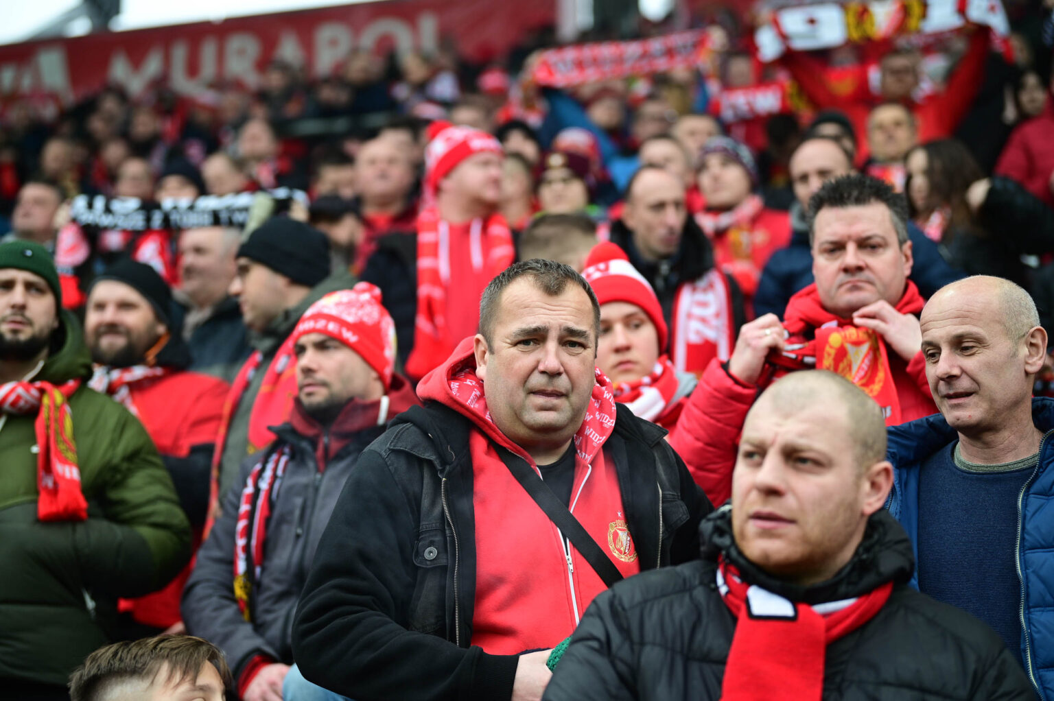 Kibice na meczu Widzew Łódź - Jagiellonia Białystok