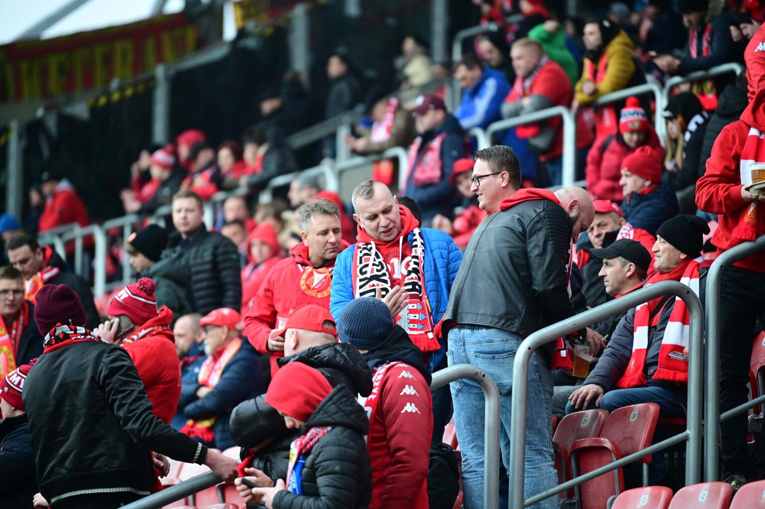 Kibice na meczu Widzew Łódź - Jagiellonia Białystok