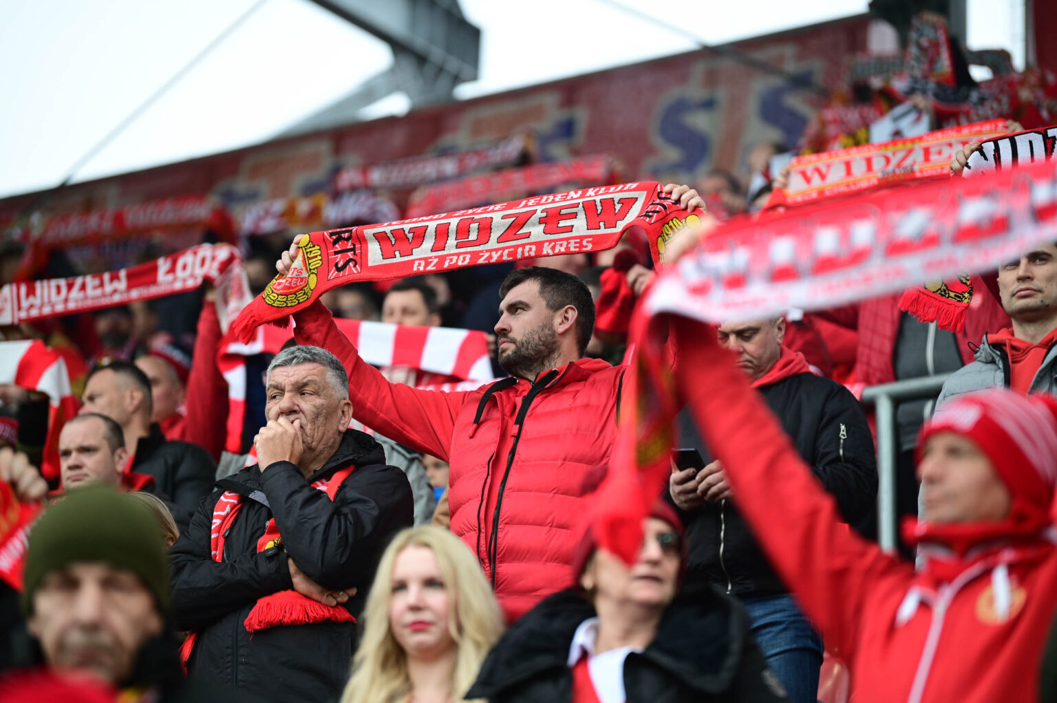 Kibice na meczu Widzew Łódź - Jagiellonia Białystok