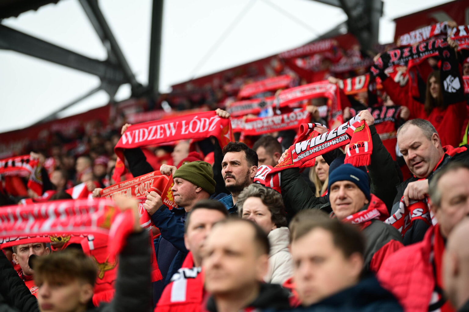 Kibice na meczu Widzew Łódź - Jagiellonia Białystok