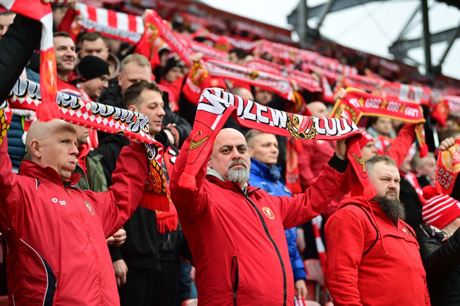 Kibice na meczu Widzew Łódź - Jagiellonia Białystok