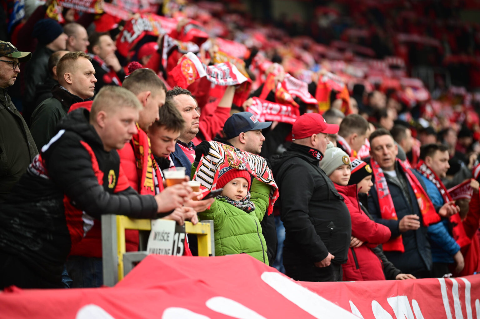 Kibice na meczu Widzew Łódź - Jagiellonia Białystok