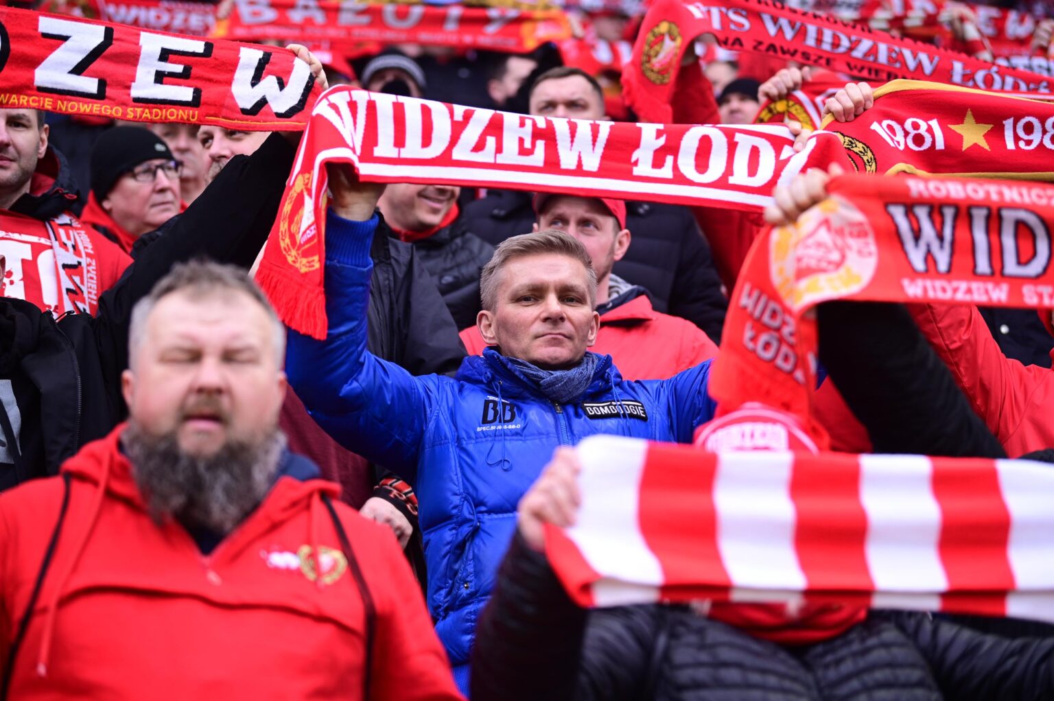 Kibice na meczu Widzew Łódź - Jagiellonia Białystok
