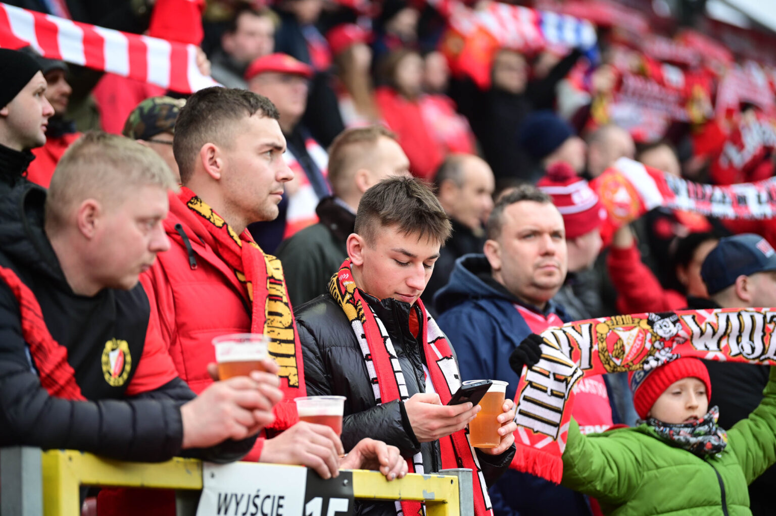 Kibice na meczu Widzew Łódź - Jagiellonia Białystok