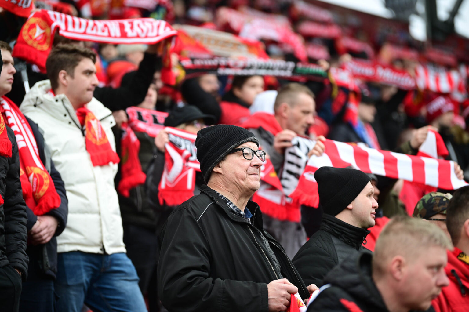 Kibice na meczu Widzew Łódź - Jagiellonia Białystok