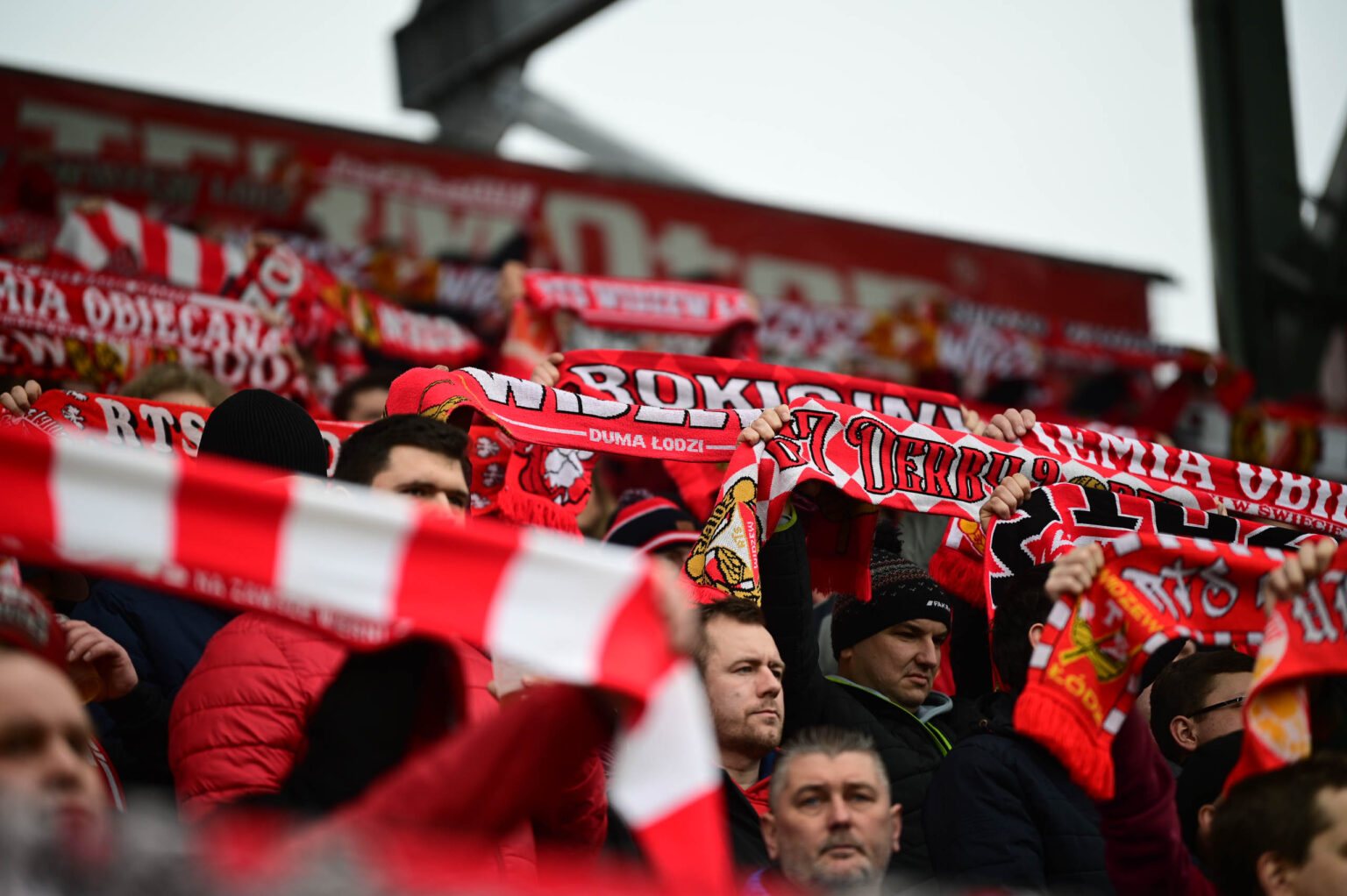 Kibice na meczu Widzew Łódź - Jagiellonia Białystok