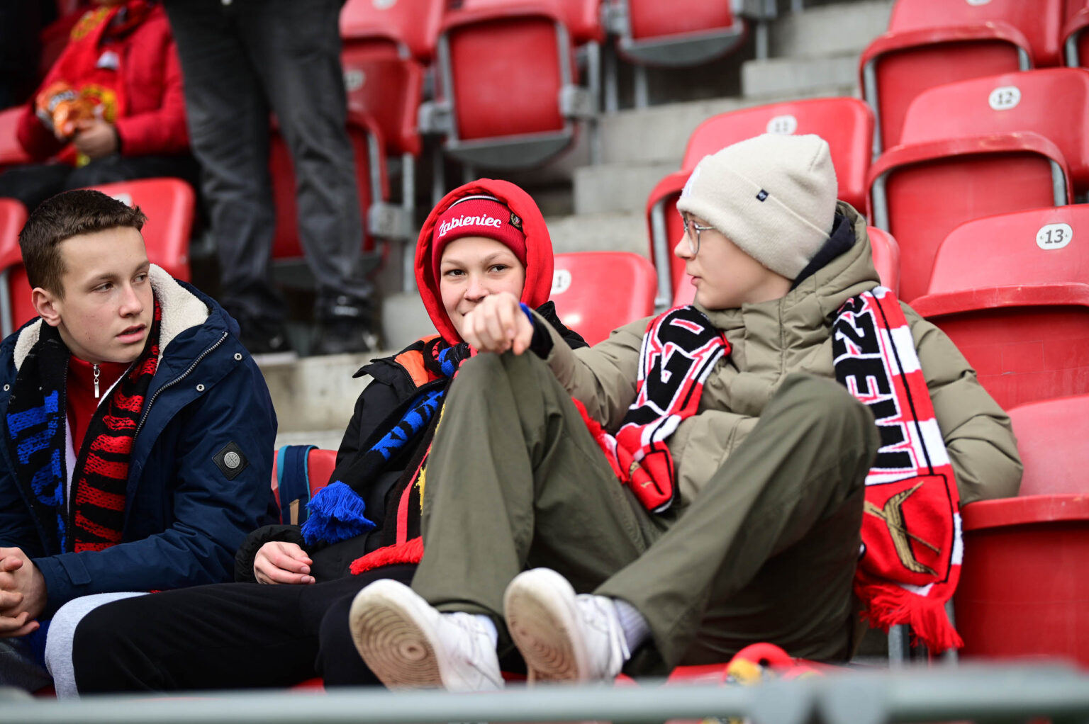 Kibice na meczu Widzew Łódź - Jagiellonia Białystok