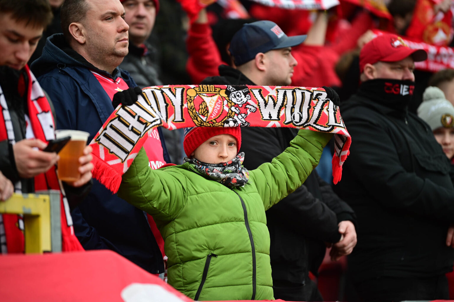 Kibice na meczu Widzew Łódź - Jagiellonia Białystok