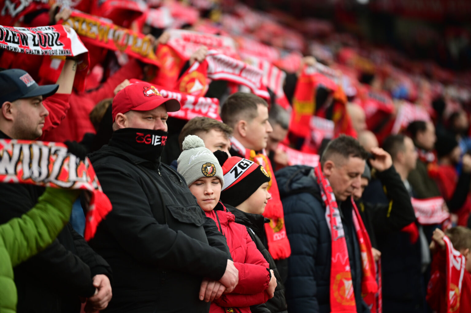 Kibice na meczu Widzew Łódź - Jagiellonia Białystok